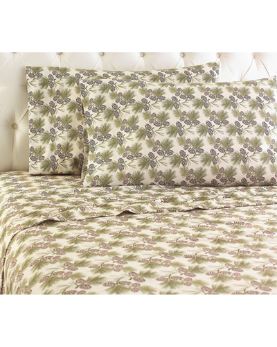 Shavel Home Products 150tc Micro Flannel¨ Printed Deep-pocket Sheet Set