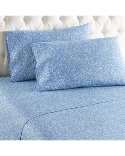 Shavel Home Products 150tc Micro Flannel¨ Printed Deep-pocket Sheet Set