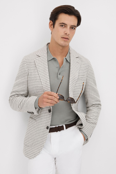 Shop Reiss Nite - Soft Grey Slim Fit Wool Blend Single Breasted Blazer, 38