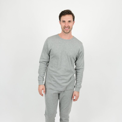 Shop Leveret Mens Solid Light Grey Pajamas