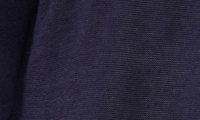 Shop Halogen Side Slit Linen Blend Cardigan In Navy Peacoat