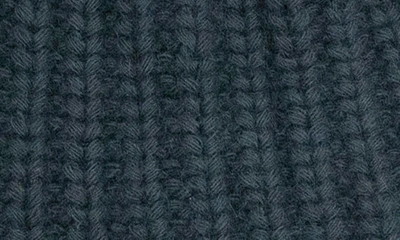 Shop Portolano Wool Blend Beanie With Faux Fur Pompom In Dark Grey