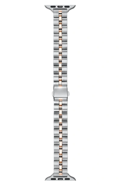 The Posh Tech Sophie Stainless Steel Apple Watch® Watchband In Silver/ Rose Gold