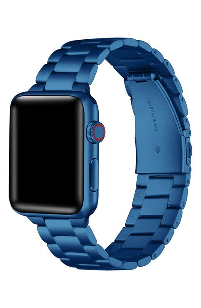 Shop The Posh Tech Sloan Stainless Steel Apple Watch® Bracelet Watchband In Blue