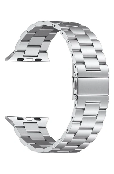 Shop The Posh Tech Sloan Stainless Steel Apple Watch® Bracelet Watchband In Silver