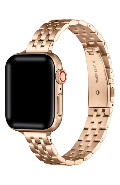 Shop The Posh Tech Tess Stainless Steel Apple Watch® Watchband In Rose Gold