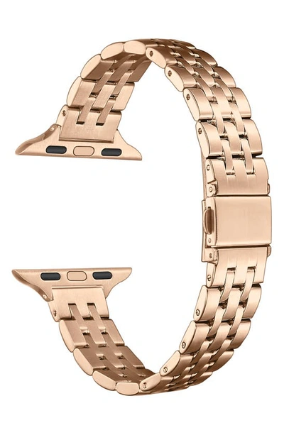 Shop The Posh Tech Tess Stainless Steel Apple Watch® Watchband In Rose Gold