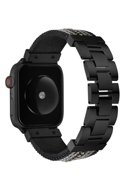 Shop The Posh Tech Beaded Apple Watch® Bracelet Watchband In Black/ Silver