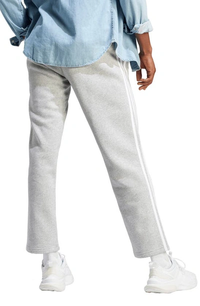Adidas Originals Essentials 3-stripes Fleece Sweatpants In Medium Grey Heather