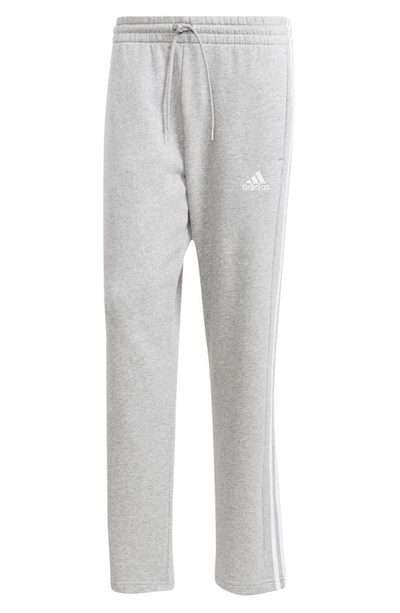 Shop Adidas Originals Adidas Essentials 3-stripes Fleece Sweatpants In Medium Grey Heather