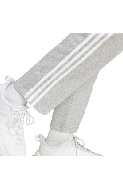 Adidas Originals Essentials 3-stripes Fleece Sweatpants In Medium Grey Heather