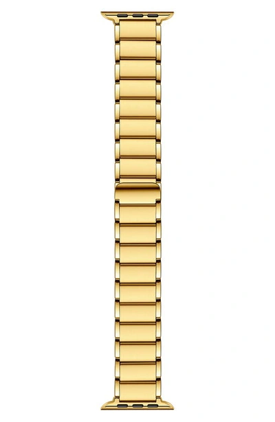 Shop The Posh Tech Wide Link 23mm Magnetic Apple Watch® Bracelet Watchband In Yellow Gold