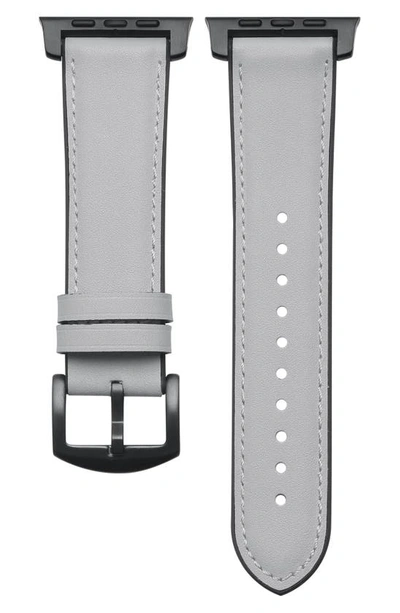 Shop The Posh Tech Leather 23mm Apple Watch® Watchband In Grey