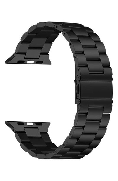 Shop The Posh Tech Matte Stainless Steel 23mm Apple Watch® Bracelet Watchband In Black