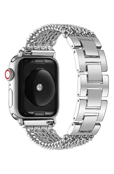 Shop The Posh Tech Resin Detail 23mm Apple Watch® Bracelet Watchband In Silver