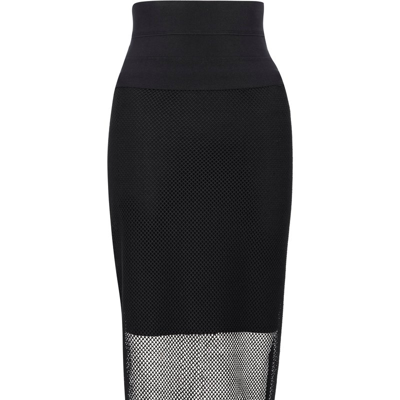 Shop Lahive Sonny Mesh Corset Skirt In Black