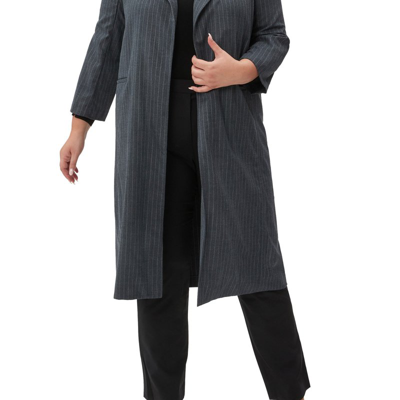 Shop Pari Passu Charlie Pinstripe Coat In Grey
