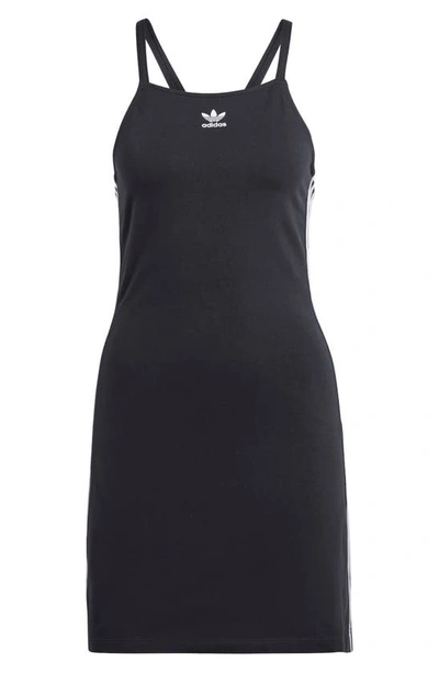 Shop Adidas Originals 3-stripes Lifestyle Minidress In Black