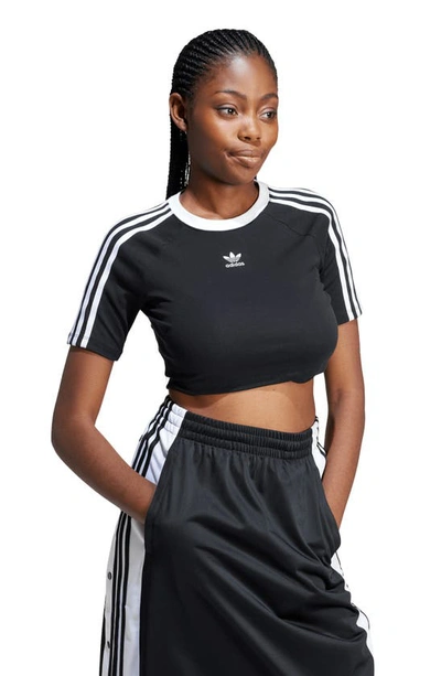 Adidas Originals 3-stripes Baby T-shirt In Black