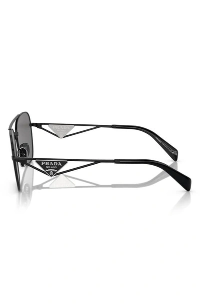 Prada 59mm Polarized Pillow Sunglasses In Dark Grey