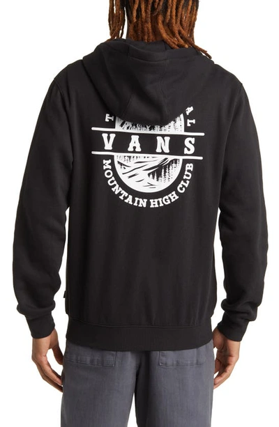 Shop Vans Mountain High Fleece Zip Hoodie In Black