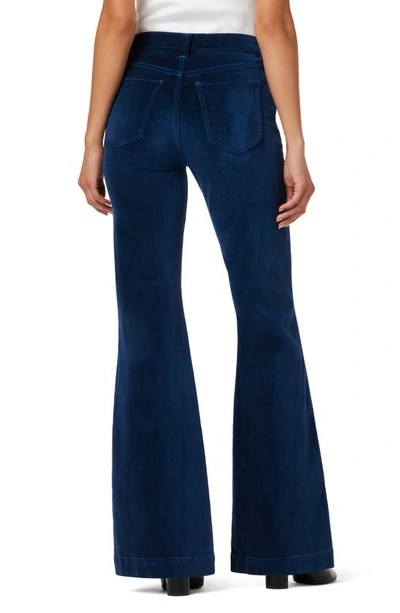 Shop Joe's The Molly High Waist Velvet Flare Jeans In Pageant Blue