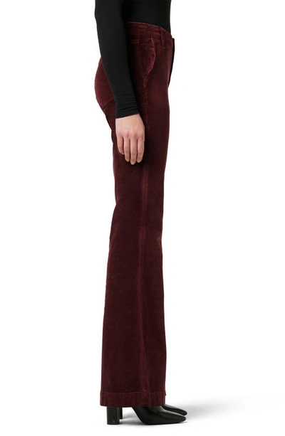 Shop Joe's The Molly High Waist Velvet Flare Jeans In Port Royale