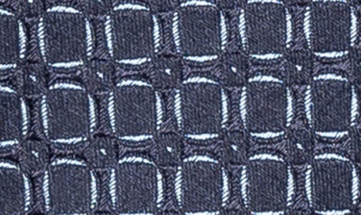 Shop Eton Geometric Silk Tie In Navy