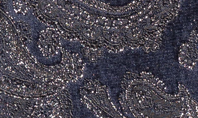 Shop Eton Glitter Paisley Silk Blend Tie In Black