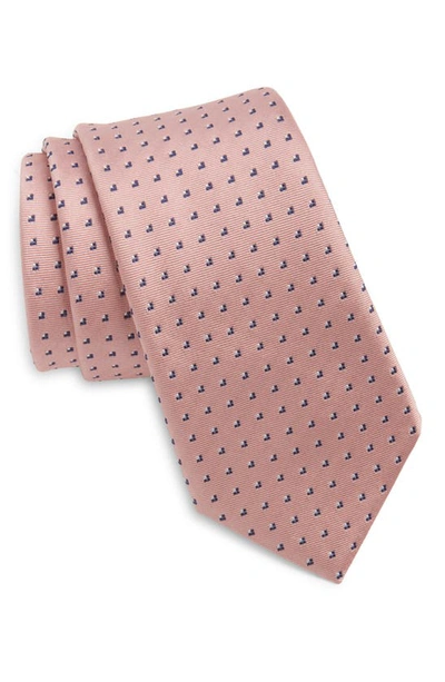 Shop Hugo Boss Silk Tie In Open Pink