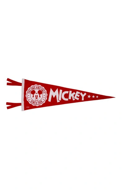 Shop Oxford Pennant X Disney Mickey Mouse Pennant Flag In Red