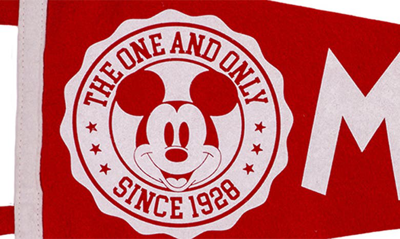 Shop Oxford Pennant X Disney Mickey Mouse Pennant Flag In Red