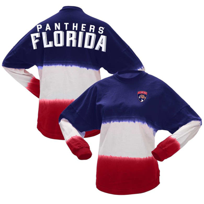 Shop Spirit Jersey Navy/red Florida Panthers Ombre Long Sleeve T-shirt