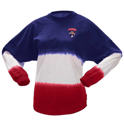 Shop Spirit Jersey Navy/red Florida Panthers Ombre Long Sleeve T-shirt