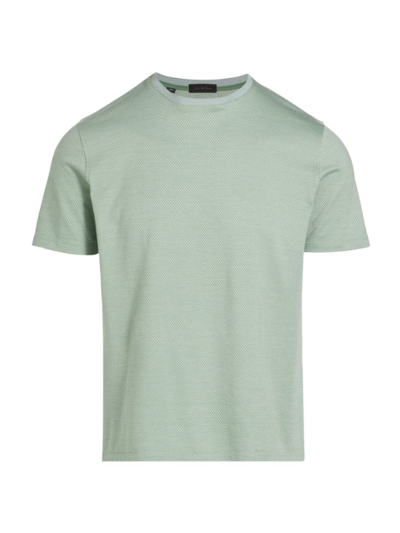 Shop Saks Fifth Avenue Men's Collection Triangle Tonal T-shirt In Green