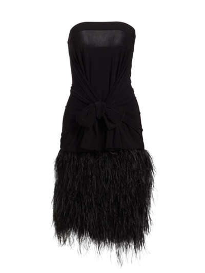 Shop Norma Kamali Women's All-in-one Minidress In Black