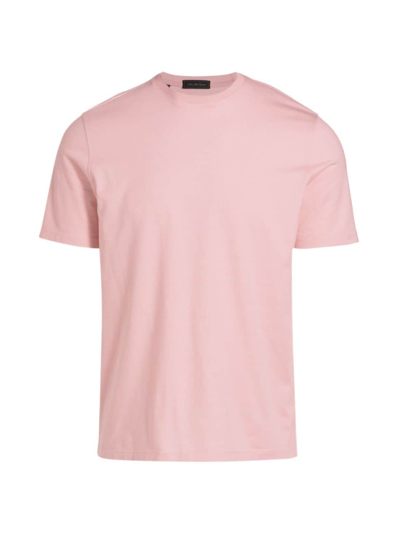 Shop Saks Fifth Avenue Men's Collection Zig-zag Tonal T-shirt In Light Pink
