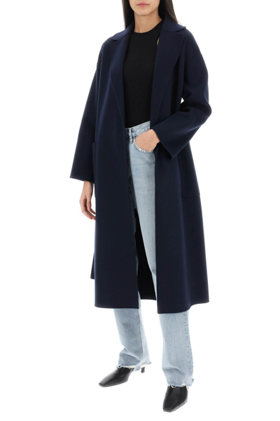Shop 's Max Mara Nina Wrap Coat In Blue