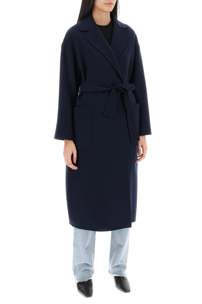 Shop 's Max Mara Nina Wrap Coat In Blue
