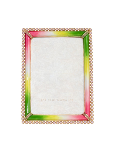 Shop Jay Strongwater Lorraine Stone Edge Floral Frame