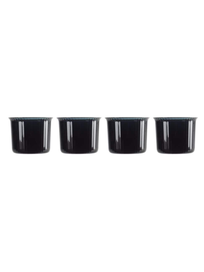 Shop Nude Glass Omnia Bey 4-piece Whisky Glass Set In Navy Blue