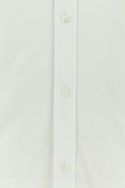 Dolce & Gabbana White Stretch Poplin Shirt In White