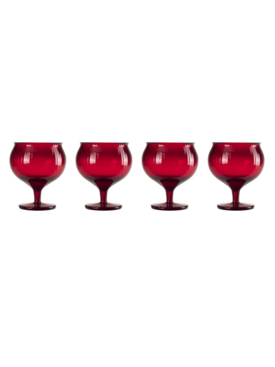 Shop Nude Glass Omnia Bey 4-piece Cognac Glass Set In Red