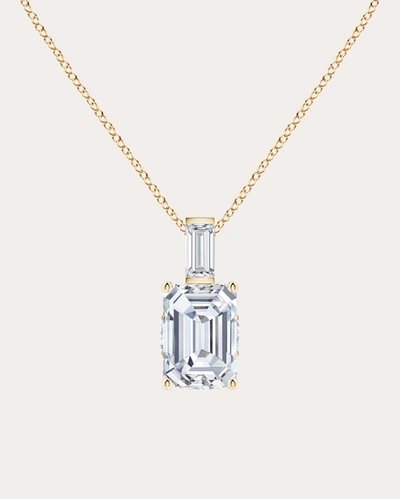 Shop Natori Women's Emerald-cut Diamond Pendant Necklace In Gold