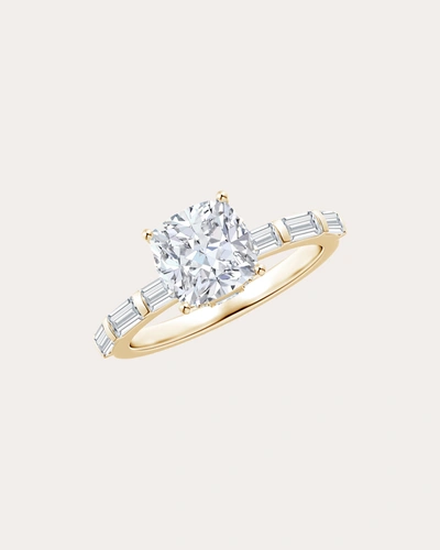 Shop Natori Women's Cushion-cut Diamond Solitaire Ring In Gold