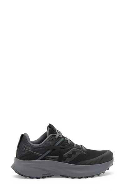 Shop Saucony Ride 15 Tr Trail Running Shoe In Black/ Charcoal