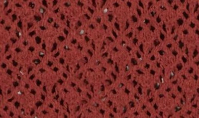 Shop Dr2 By Daniel Rainn Crop Crochet Sweater In Dusty Brick