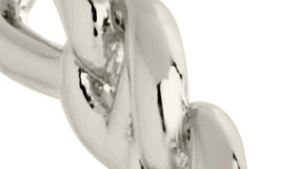 Sterling Forever Rylan Hoop Earrings In Silver