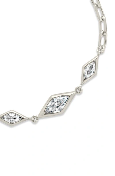 Sterling Forever Lissie Station Bracelet In Silver