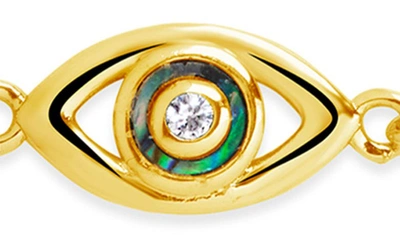 Sterling Forever Leidy Evil Eye Bracelet In Gold